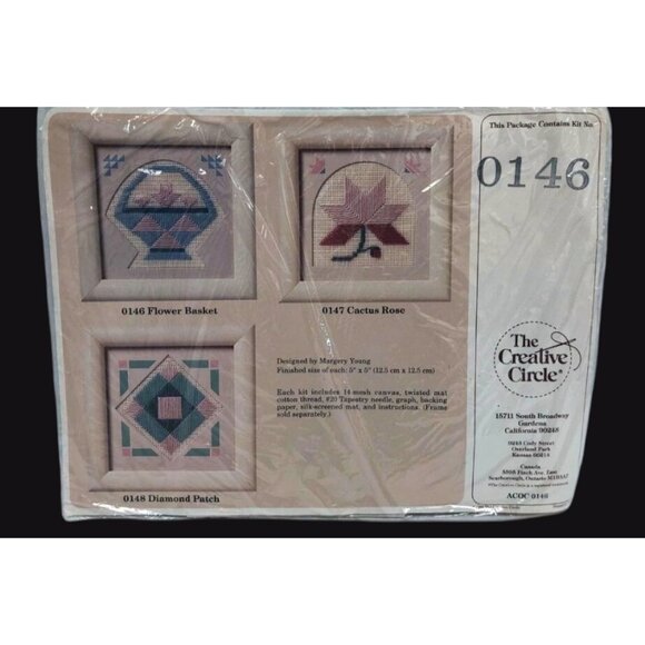 The Creative Circle 0146 Flower Basket Cross-Stitch Kit - Picture 1 of 3